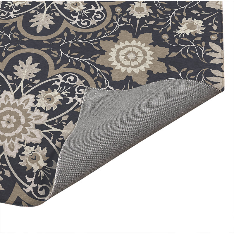Tapis de lessive Skyler, Gris anthracite, Rectangle 4pi x 6 pi