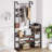 Tredan Freestanding 8 - Hook Coat Rack with Storage