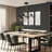 Miaisabella 6-Light Sputnik Modern Linear LED Chandelier