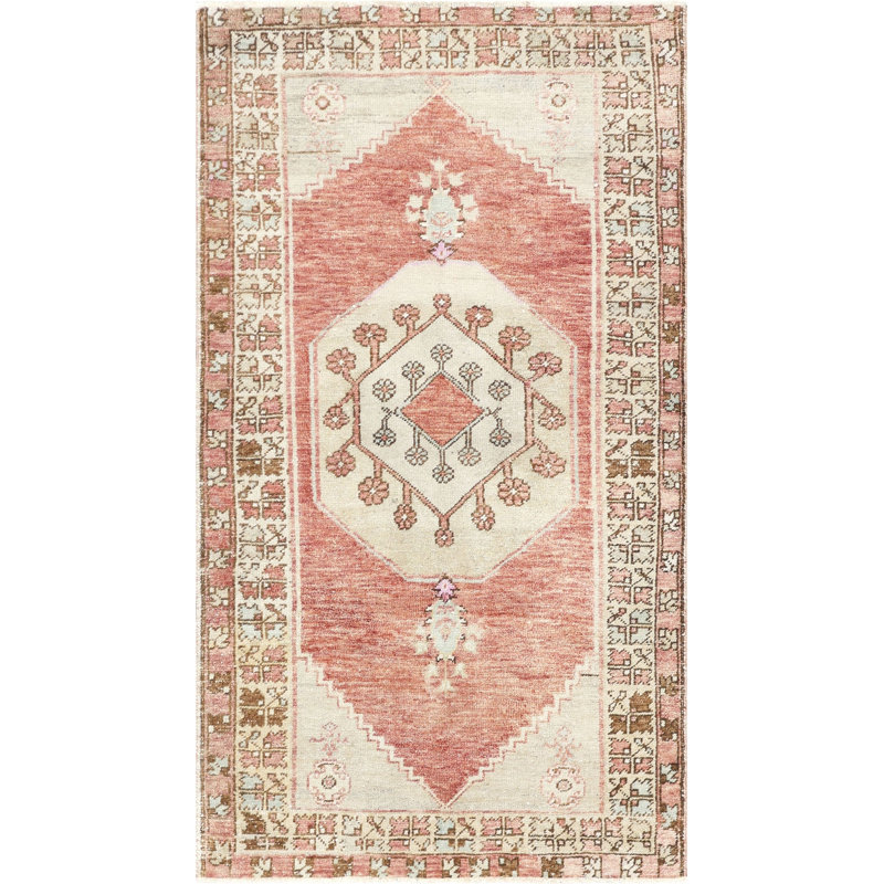 One-of-a-Kind Hand-Knotted 1960s Oushak Rug - 3'2" x 5'7"
