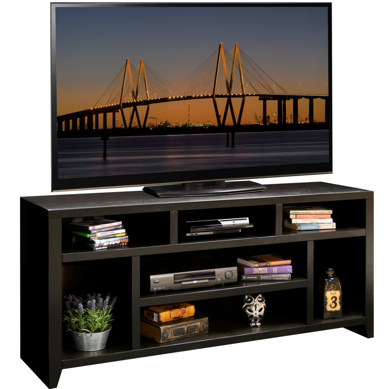 Console de 66 po pour téléviseur de 80 po ou moins, sans assemblage, fini moka (meuble télé)