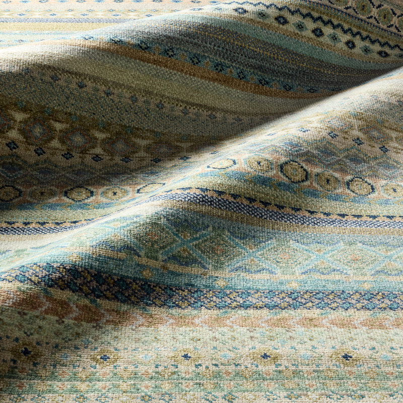 Jaipur Living Nisha LIB15 Handknot Ikat Green/Blue Area Rug (12'X15'), Rectangle 6' x 9'