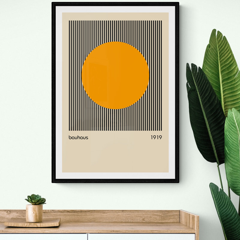 Bauhaus Orange Circle 1919 - Wrapped Canvas Print, 81" H x 61" W