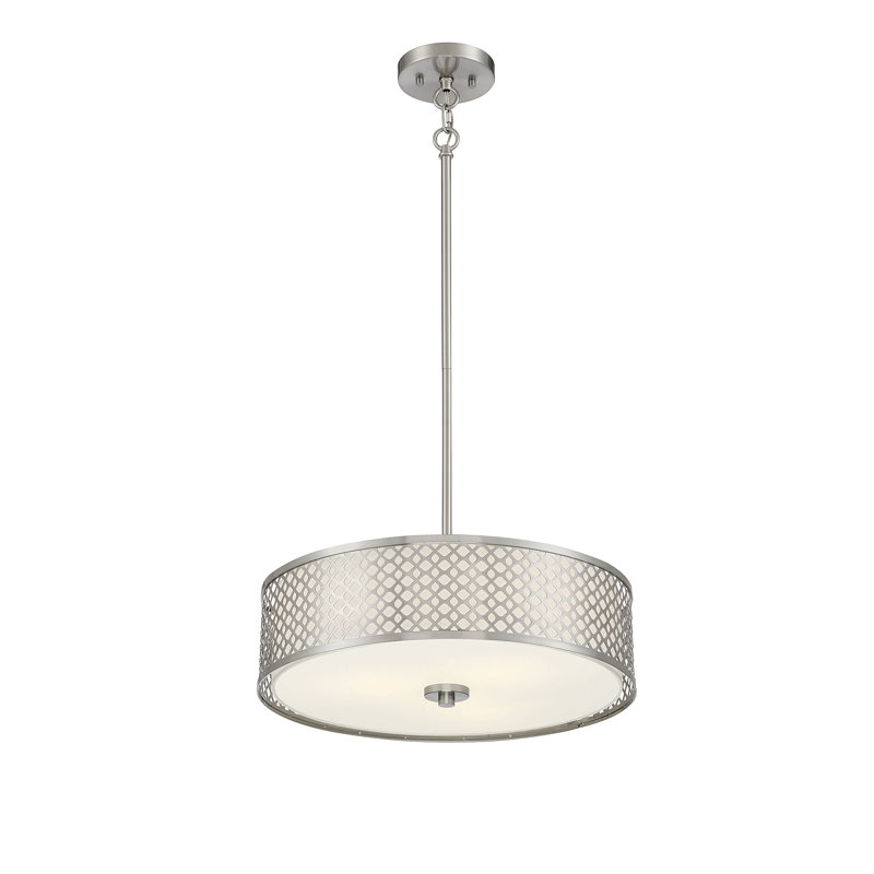 Meridian 3-Light Millom in Brushed Nickel, Brushed Nickel