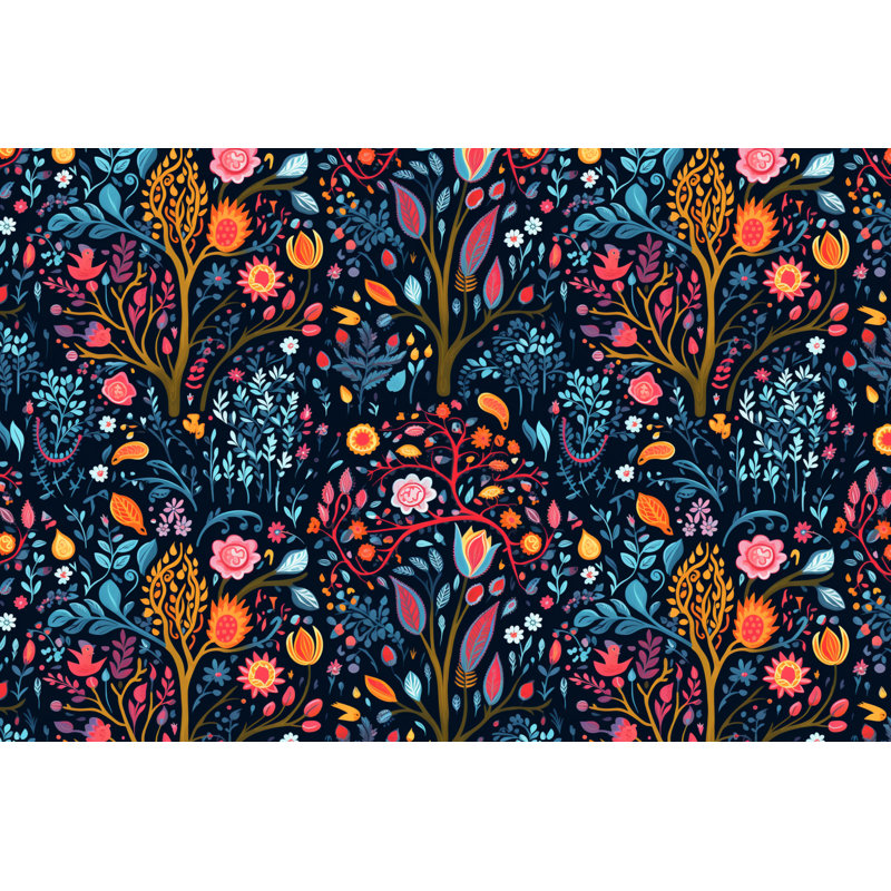 Machine Printed Throw Blanket, Throw, Abstract, Blue/Red/Yellow