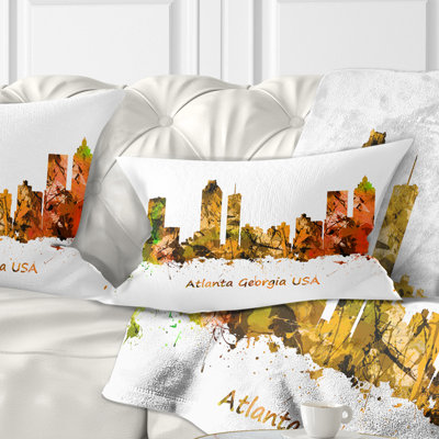 Coussin lombaire cityscape de l’horizon atlanta georgia