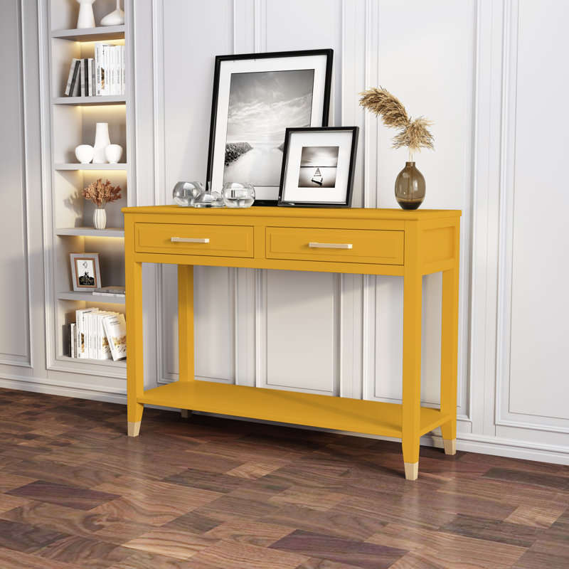 Minaxi 41.3'' Console Table, Mustard