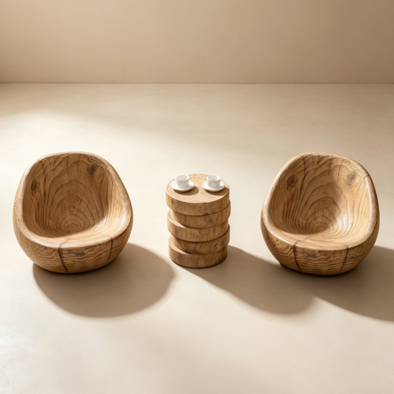 3 - Piece Terrafab Patio Outdoor Conversation Set