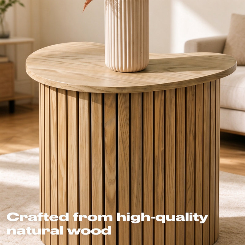 Pedestal Irregular Side Table
