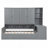 3 Drawers Daybed With Desk, Storage Cabinet, Bookcase, Wardrobe-248785907-248785906