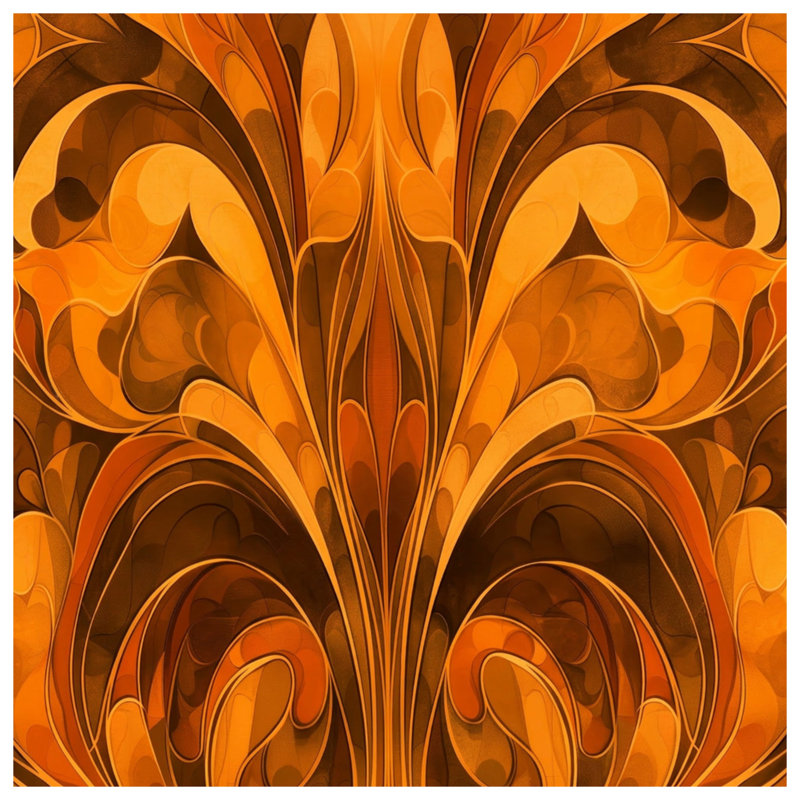 Orange Brown Abstract Pattern Comforter, Twin Extra Long