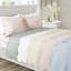Courtepointe 3 pièces à bord festonné en rosé - réversible, microfibre, rembourrage 90% coton, pièces de literie réversibles élégantes, Enchanting Home