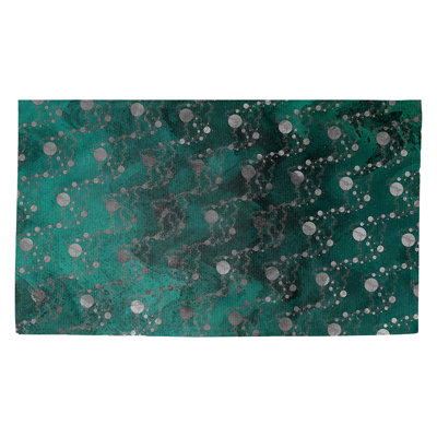 Tapis bleu sarcelle / noir Avicia
