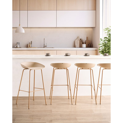 Bar Stool with Iron Frame