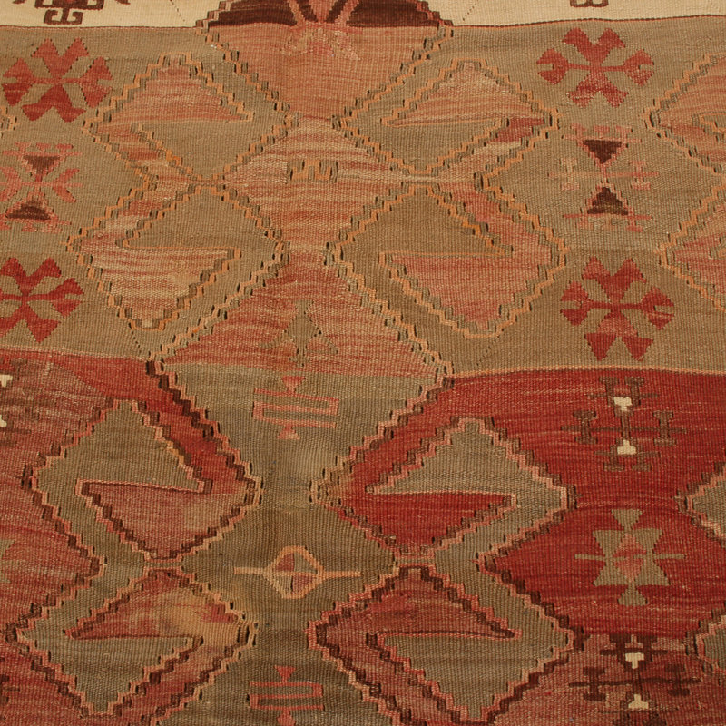 One-of-a-Kind 3'8" X 7'3" Flatweave Area Rug