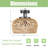 Boho Rattan 3-Light  Semi Flush Mount  (Bulb Not Include)