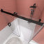 Porte de douche coulissante sans cadre avec verre trempé l 72 po x H 76 po-98173220
