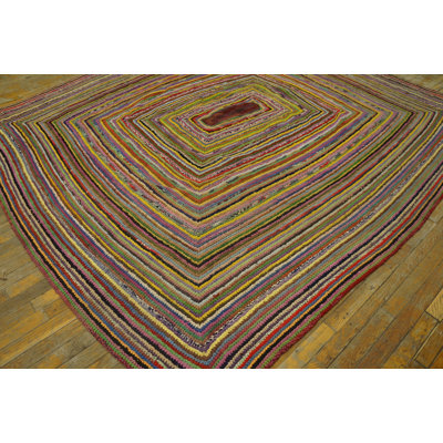 Tapis tissé à plat géométrique American Antique