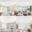 Ventilateur de plafond 20 po à intensité variable en cristal avec lumière DEL et télécommande