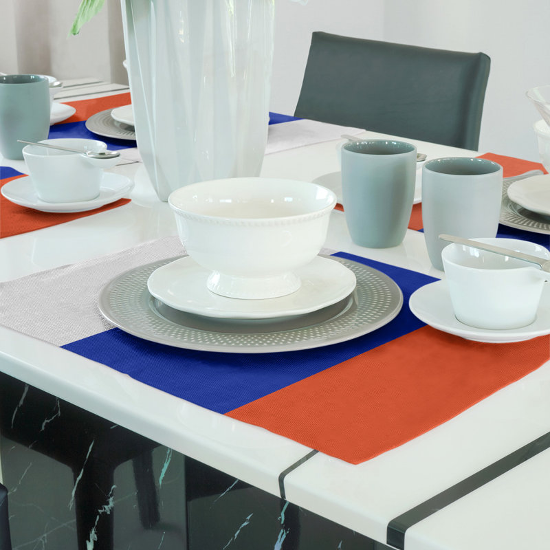 Récapitulatif de 18 po Florida, Blanc / Bleu, Polyester sergé