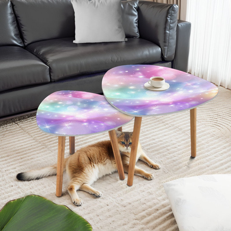 Ensemble de 2 tables basses gigognes Triangle