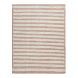Rug & Kilim’S Contemporary Dhurrie Rug With Pink And Cream White Stripes