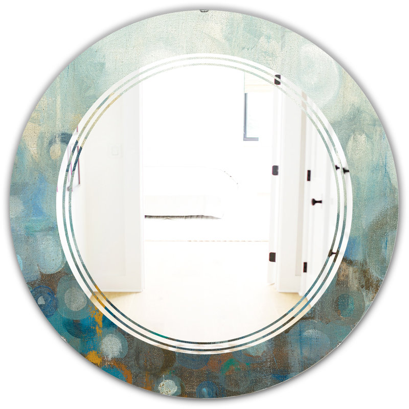 Miroir mural sans cadre à trois points sur verre ii industriel, H 23,6 po x l 23,6 po
