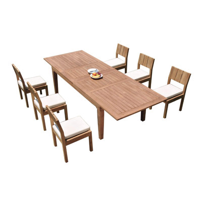 Ensemble repas 7 pièces teck Gavyn