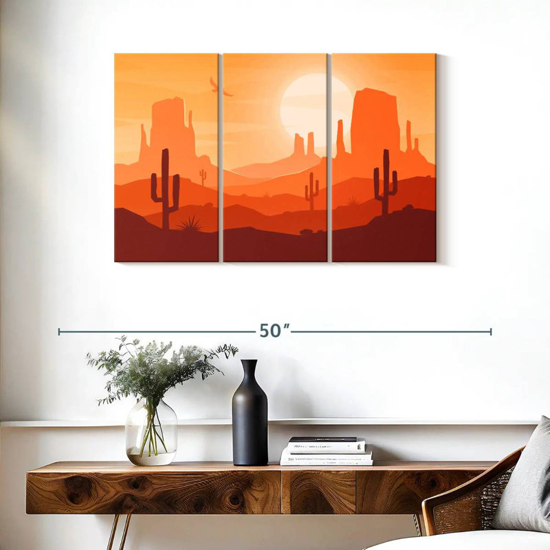 Lelar Simple Desert Landscape, 24" H x 38" W