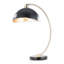 Lampe de table Luna Bella - 28 po, laiton patiné, abat-jour noir mat / feuille d'or, base en marbre, gradateur-1361199626-1428947286