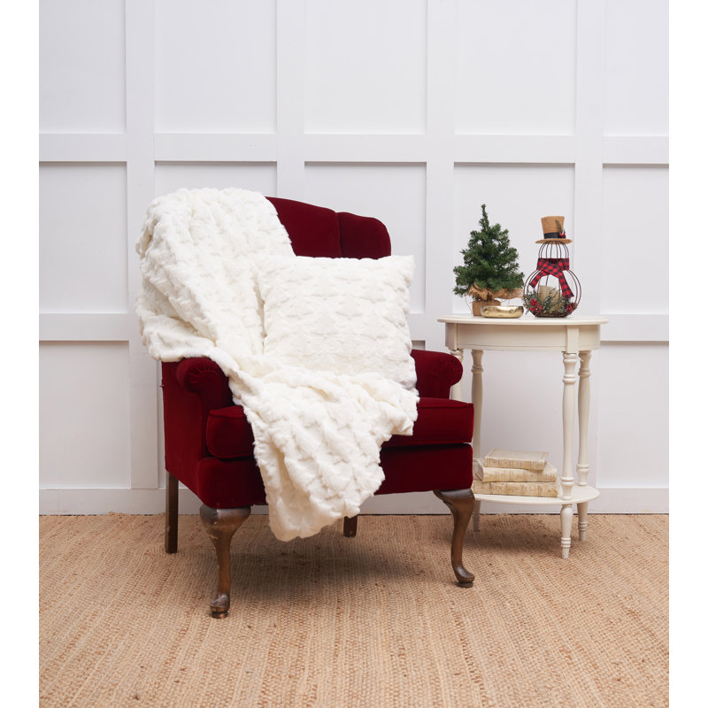 18" x 18" Frosted Tree Throw Pillow