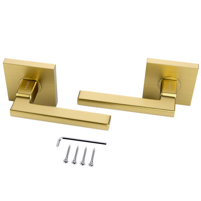 Ensemble de poignées de porte factices modernes en laiton satiné AVALON 0731 CONCORD