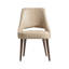 Chaise d'appoint de salle à manger rembourrée en bois massif et velours Liora-126635994