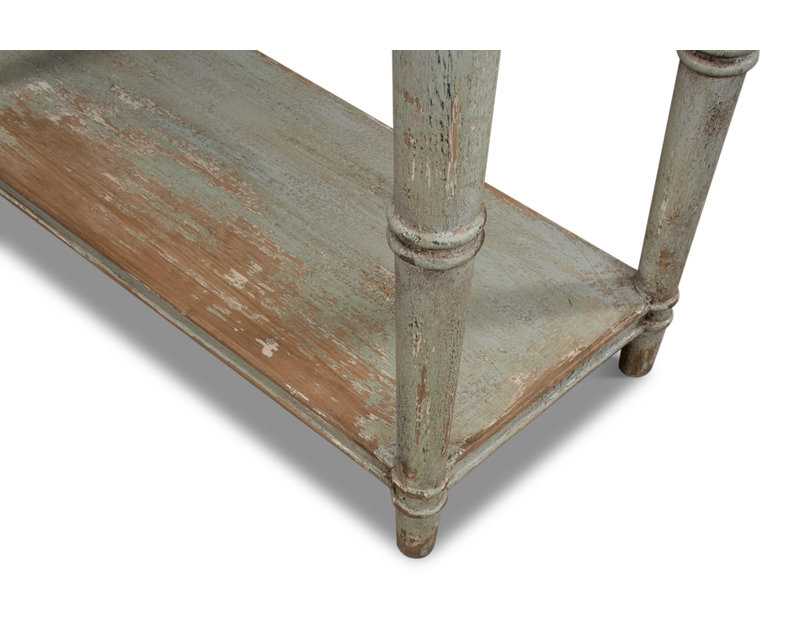 Chantal 93'' W Solid Wood Console Table, Natural Pine/Sage