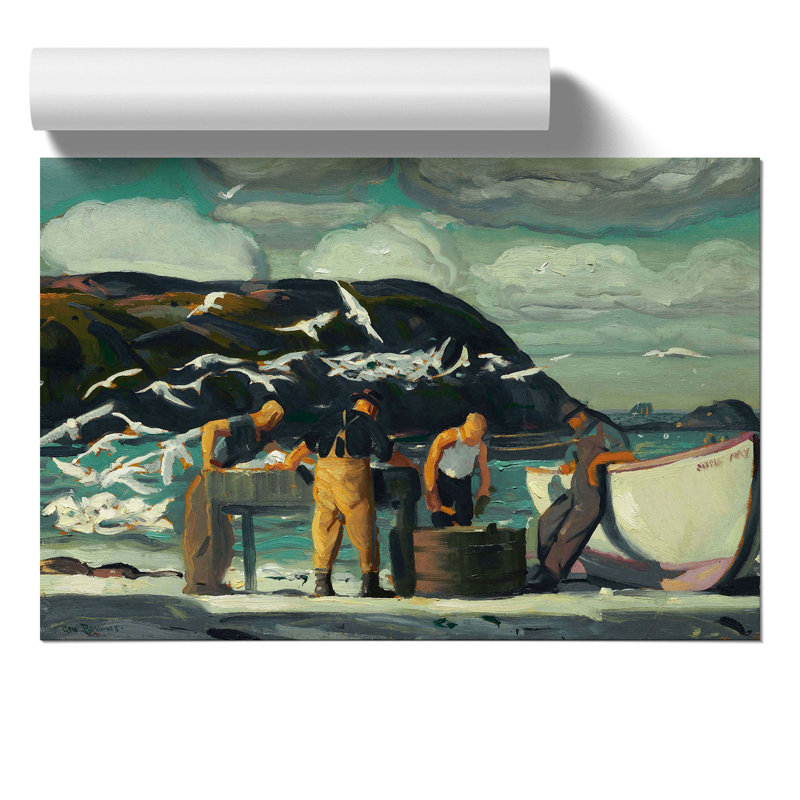Cleaning Fish by George Bellows - Frameless Print, 42cm H x 59cm W x 0.1cm D