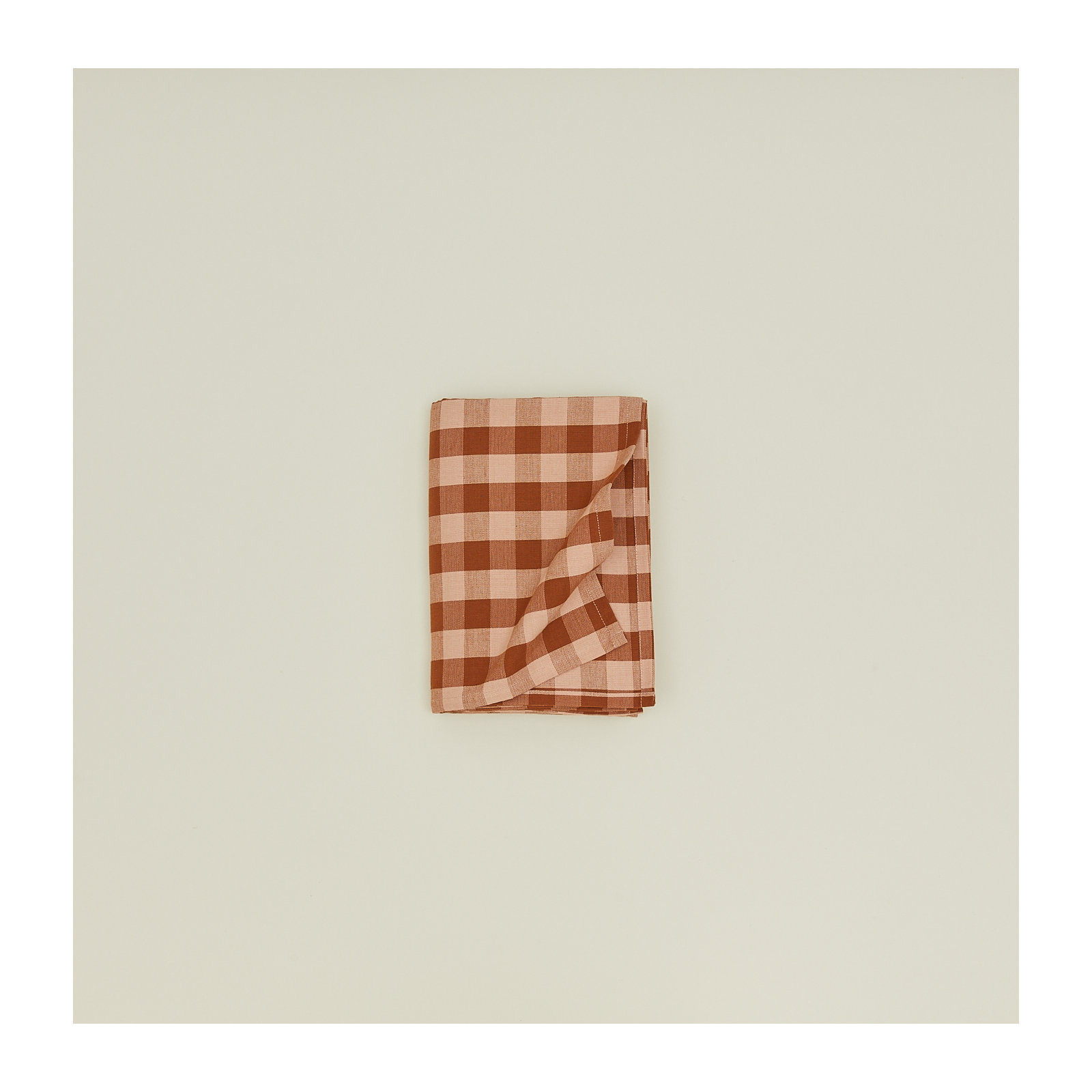 Essential Gingham Tablecloth, Blush/Terracotta