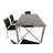 Alagan Glass Top Metal Base Dining Table