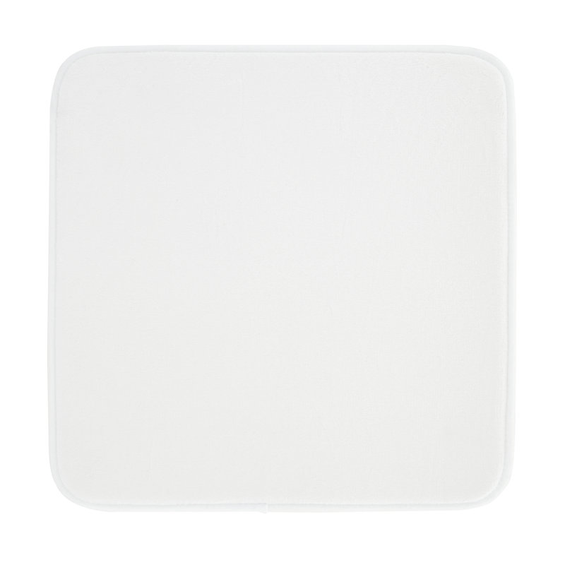 Anti-Bacterial Memory Foam Shower Mat, White