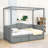 Aerys Twin Size 2 Drawers Wooden Daybed-372137142