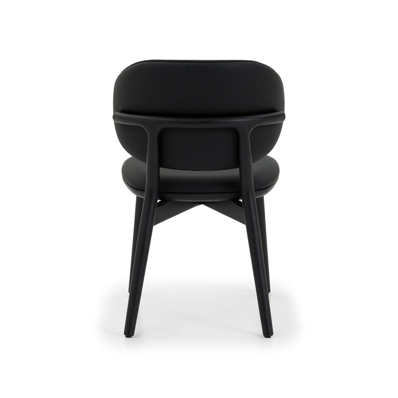 Soren Upholstered Dining Chair, Black, Matte Black