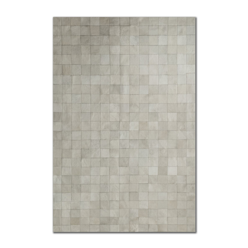 Tapis gris imitation peau de mouton Aayush