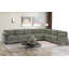 L-Shaped Corduroy Upholstered Modular Sectional, Pillowtop Arm-105785990