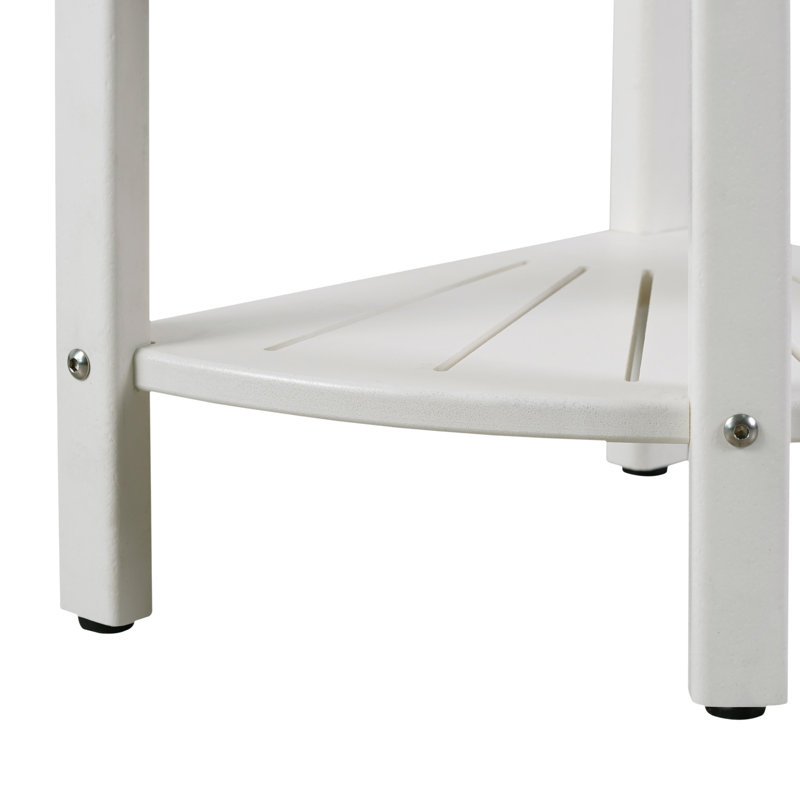 Tabouret de douche en PEHD, Blanc