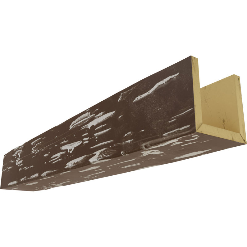 Poutre de plafond 3 côtés Pecky Cypress Endurathane, H 8 po x l 8 po, Coquillage, 20'L