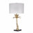 D16x31" Leaf Lamp With Marble Base, Gold