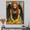 Art mural de salon gothique rousse Pixie Black Wings - ailes d'ange