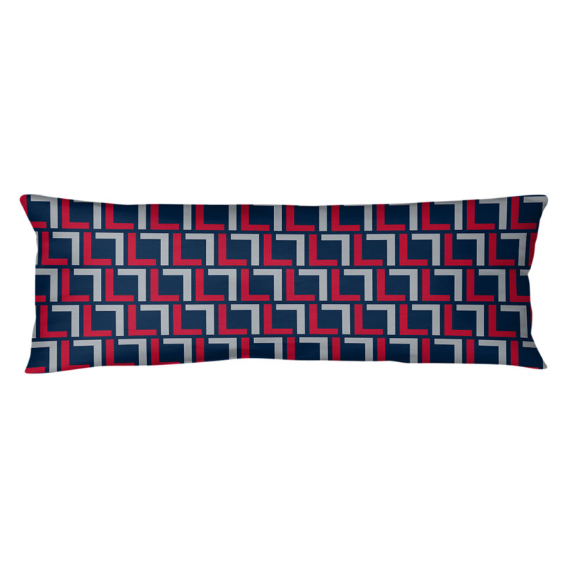 Polyester Medium Pillow, Microfiber, Nautical Blue/Red/New Century Silver