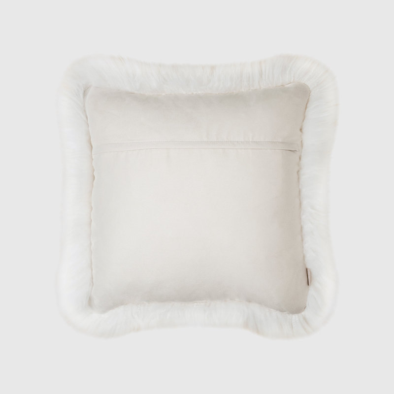 Fieldman Leather Reversible Throw Pillow, Ivory