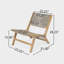 Chaise longue sans accoudoirs en bois d'acacia - Teck clair