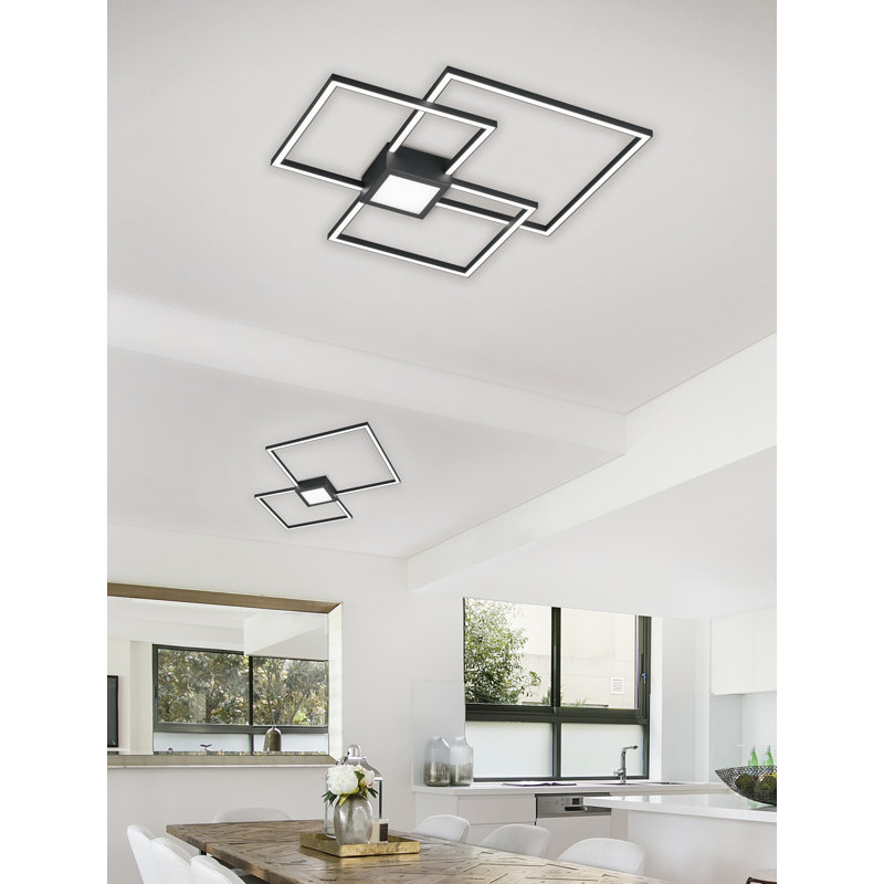 Sahra 1-Light 65cm LED Integrated Flush Mount, Anthracite